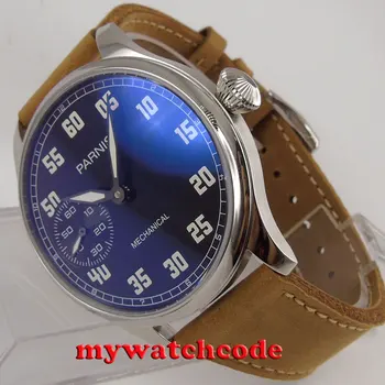 44mm parnis black dial luminous marks 6497 movement hand winding mens watch P808
44mm parnis black dial luminous marks 6497 movement hand winding mens watch P808