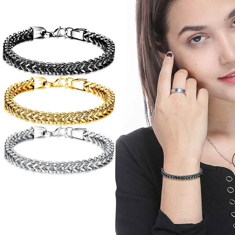 Men Bracelet Silver Gold Color Black Stainless Steel Bracelet & Bangle Male Accessory Hip Hop Party Rock Jewelry
Men Bracelet Silver Gold Color Black Stainless Steel Bracelet & Bangle Male Accessory Hip Hop Party Rock Jewelry