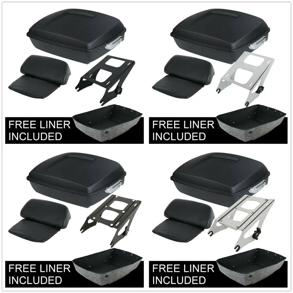 Motorcycle Painted Tour Pack Trunk Razor Backrest & Rack For Harley Touring Road King Electra Street Glide 14-18 17
Motorcycle Painted Tour Pack Trunk Razor Backrest & Rack For Harley Touring Road King Electra Street Glide 14-18 17