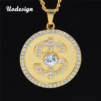 Uodesign HIP Hop Round Crystal US Dollar Money Necklaces & Pendant Gold Color Chain Necklace For Men Jewelry
Uodesign HIP Hop Round Crystal US Dollar Money Necklaces & Pendant Gold Color Chain Necklace For Men Jewelry