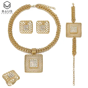 BAUS Quality Fashion turkish jewelry african jewelry set Dubai Gold color Jewelry sets African Women Big necklace set wholesale
BAUS Quality Fashion turkish jewelry african jewelry set Dubai Gold color Jewelry sets African Women Big necklace set wholesale