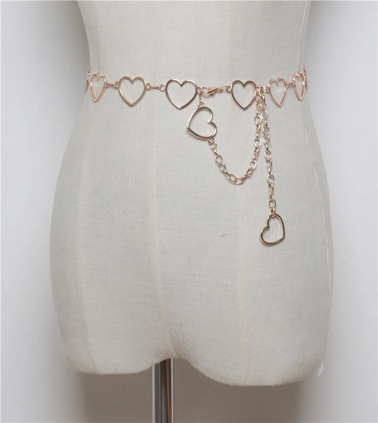 Fashion Heart-shaped Metal Belt Women Chain Waist Belt For Dress Shirt Waistband Solid Color Ladies Belts Girdle Drop Shipping
Fashion Heart-shaped Metal Belt Women Chain Waist Belt For Dress Shirt Waistband Solid Color Ladies Belts Girdle Drop Shipping