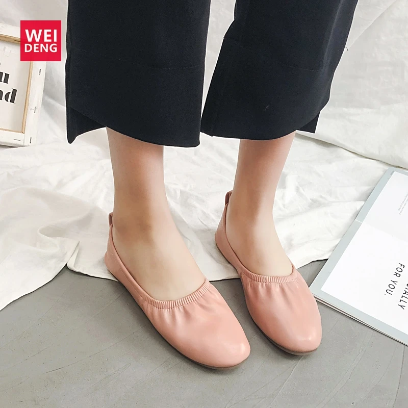 Weideng Women Flats 100% Genuine Leather Oxfords Shoes Slips on Casual Candy Color Hollowed Shoes Fashion Summer 2019 Handmade
Weideng Women Flats 100% Genuine Leather Oxfords Shoes Slips on Casual Candy Color Hollowed Shoes Fashion Summer 2019 Handmade