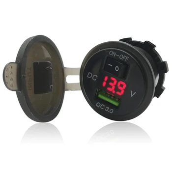 Car Charger QC 3.0 Power Adapter Portable with Small Switch Voltage Display TD326
Car Charger QC 3.0 Power Adapter Portable with Small Switch Voltage Display TD326