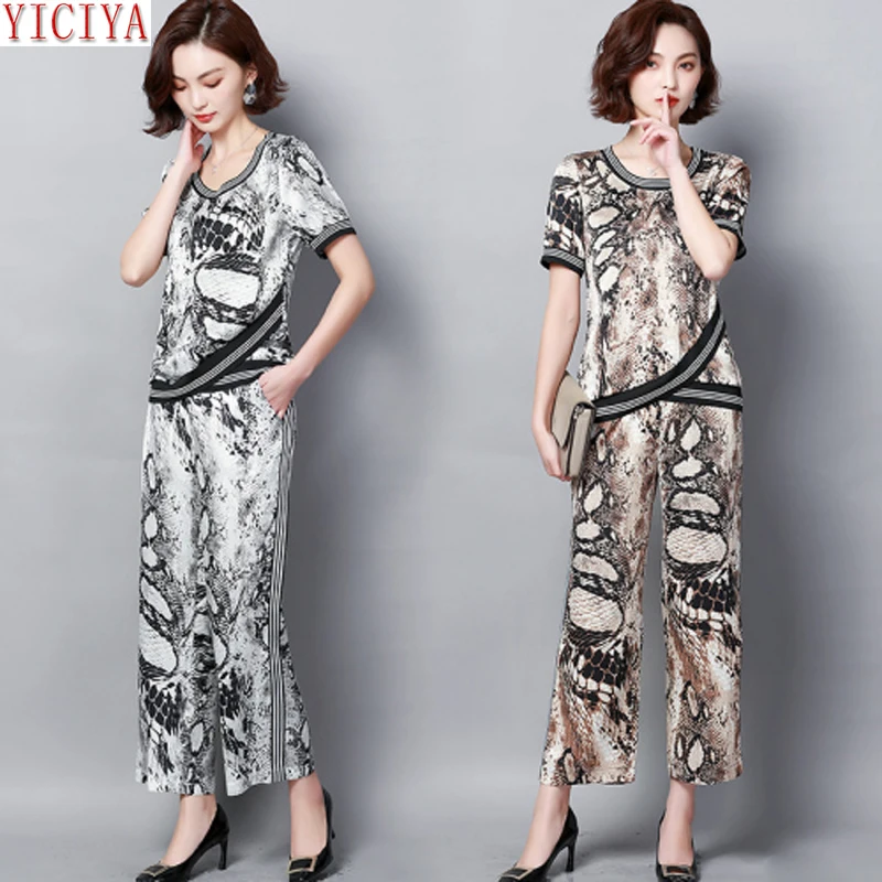 Snake 2 Pieces Set Woman Outfits Tracksuits for Women Plus Size Wide Pants Suits and Top 2019 Summer Co-ord Set 4xl 5xl Clothes
Snake 2 Pieces Set Woman Outfits Tracksuits for Women Plus Size Wide Pants Suits and Top 2019 Summer Co-ord Set 4xl 5xl Clothes