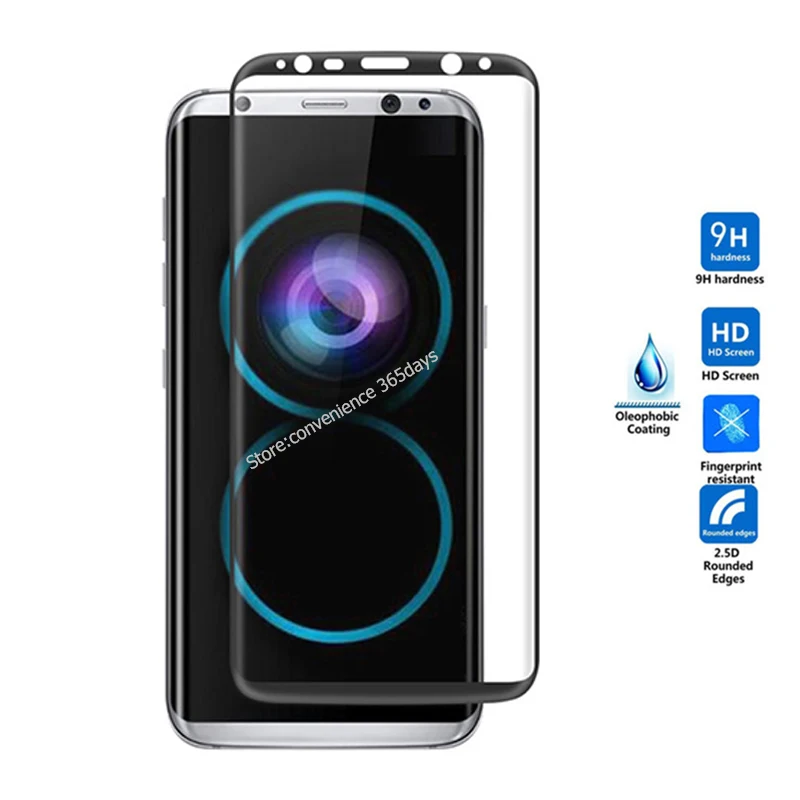 For Samsung Galaxy S8 Plus tempered glass screen protector 3D All Full Cover 9h safety protective film on S 8 S8PLUS G950F G955F | Мобильные