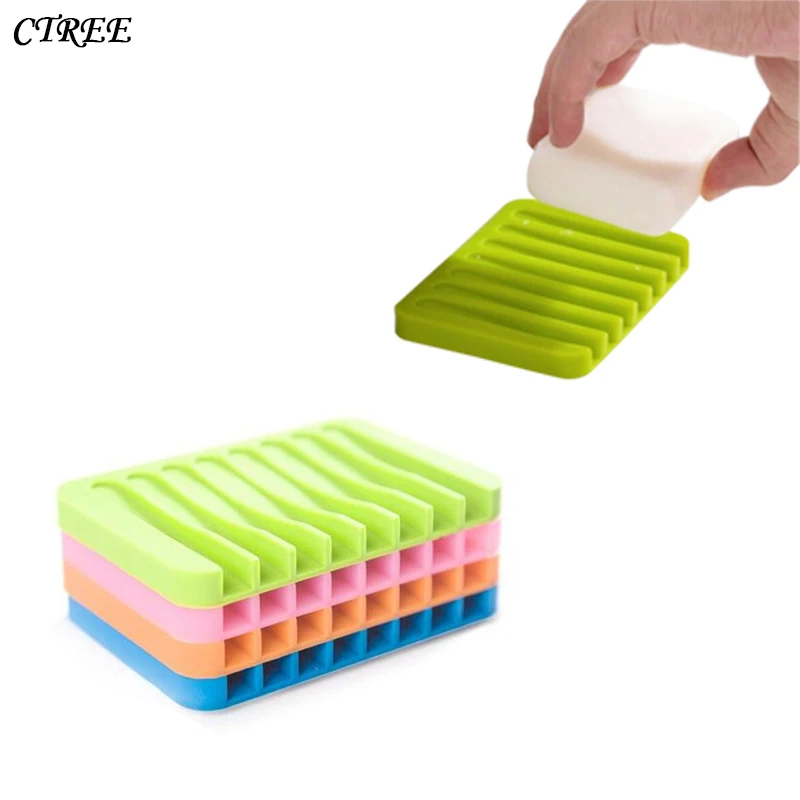 CTREE New Multicolor Silicone Flexible Soap Dish Storage Soap Holder Plate Tray Drain Creative Bath Tool Bathroom Accessorie C40
CTREE New Multicolor Silicone Flexible Soap Dish Storage Soap Holder Plate Tray Drain Creative Bath Tool Bathroom Accessorie C40
