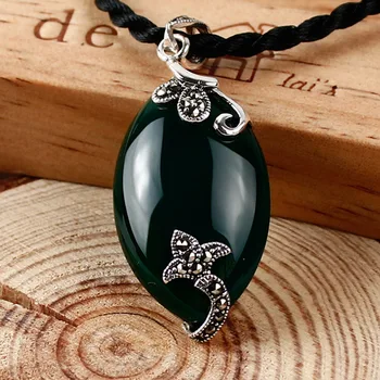 925 Sterling Silver Necklace Pendant Natural semi-precious stones green green chalcedony women jewelry girlfriend gift
925 Sterling Silver Necklace Pendant Natural semi-precious stones green green chalcedony women jewelry girlfriend gift