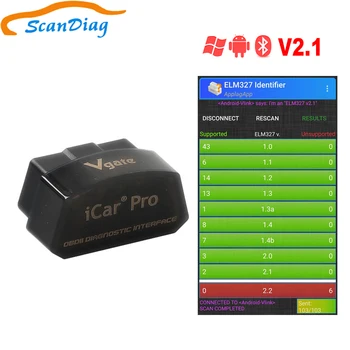 

Vgate iCar pro bluetooth 3.0/4.0/WiFi Android/PC/IOSsupports Auto Wake Up Mode Elm327 V2.1 OBDII Code Reader Diagnostic tool