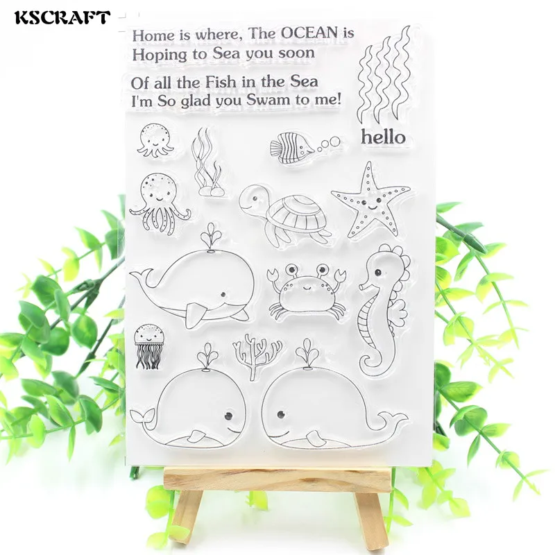 KSCRAFT Sea Animals Transparent Clear Silicone Stamps for DIY Scrapbooking/Card Making/Kids Fun Decoration Supplies 121
KSCRAFT Sea Animals Transparent Clear Silicone Stamps for DIY Scrapbooking/Card Making/Kids Fun Decoration Supplies 121