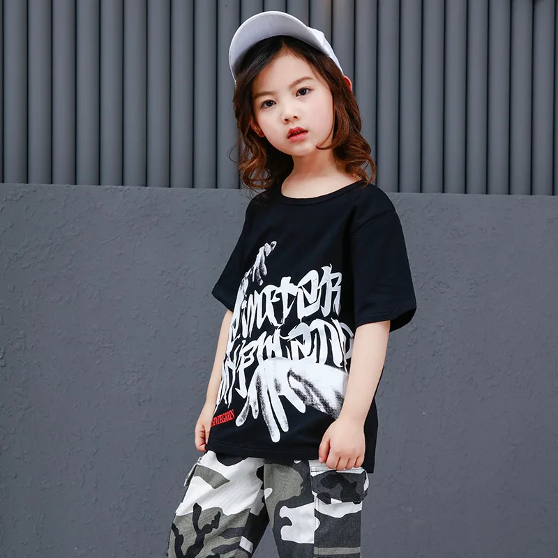Новинка Детский костюм для танцев в стиле хип хоп камуфляжная одежда уличных