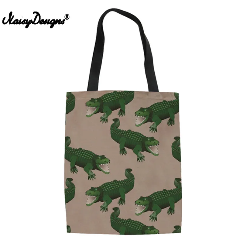 Cartoon Crocodile Printed Top-Handle Bags Ladies Fashion Canvas Shopping Bags Tote for Females Reusable Eco Bag Foldable
Cartoon Crocodile Printed Top-Handle Bags Ladies Fashion Canvas Shopping Bags Tote for Females Reusable Eco Bag Foldable