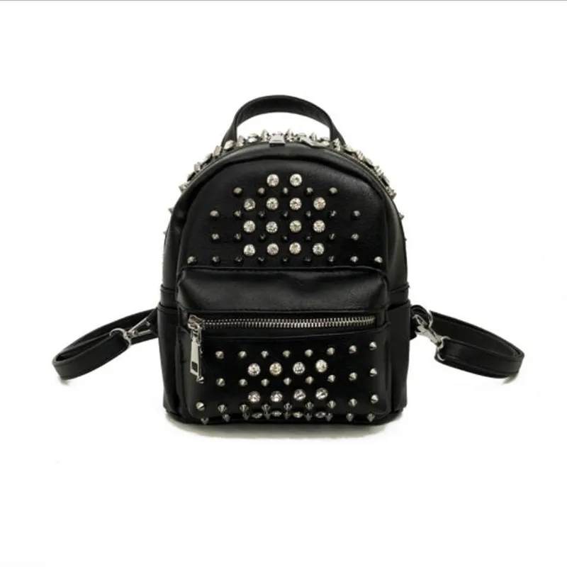Meloke 2019 hot women black leather backpack rivet punk style mini travel bags multifunctional diamond bags MN1194
Meloke 2019 hot women black leather backpack rivet punk style mini travel bags multifunctional diamond bags MN1194
