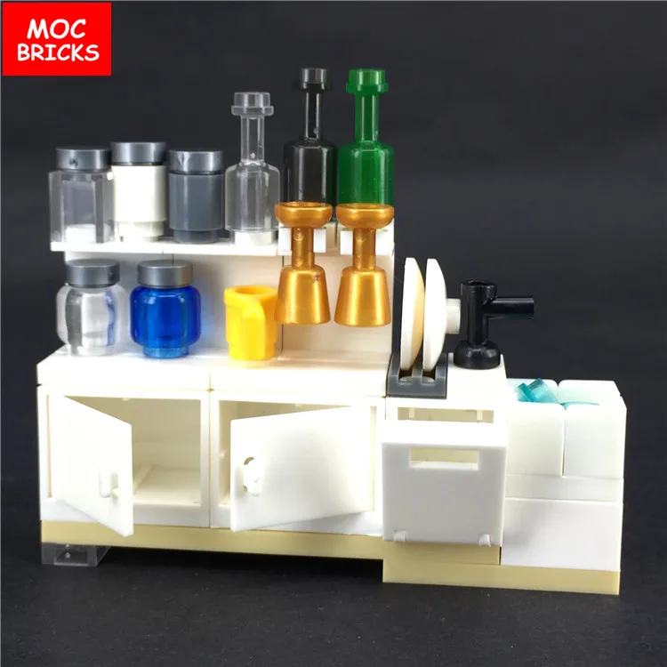 MOC Bricks Kitchen cabinets utensils DIY Model Action Figures Kids Educational Building Blocks Assembled Toys best children Gift
MOC Bricks Kitchen cabinets utensils DIY Model Action Figures Kids Educational Building Blocks Assembled Toys best children Gift