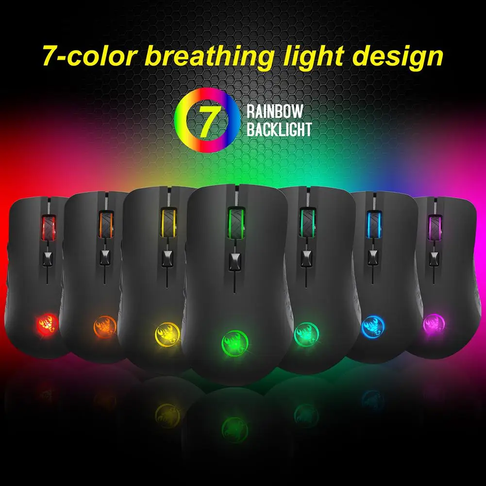 Rechargeable Color Light 6 Button 2400DPI Adjustable Futuristic Design Optical Wireless Game Mouse
Rechargeable Color Light 6 Button 2400DPI Adjustable Futuristic Design Optical Wireless Game Mouse