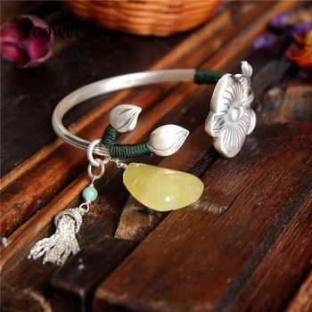 Yoowei Natural Amber Bangles for Etsy Handmade S925 Silver Flower Shape Opening Charm Bracelet Original Women Jewelry Wholesale
Yoowei Natural Amber Bangles for Etsy Handmade S925 Silver Flower Shape Opening Charm Bracelet Original Women Jewelry Wholesale