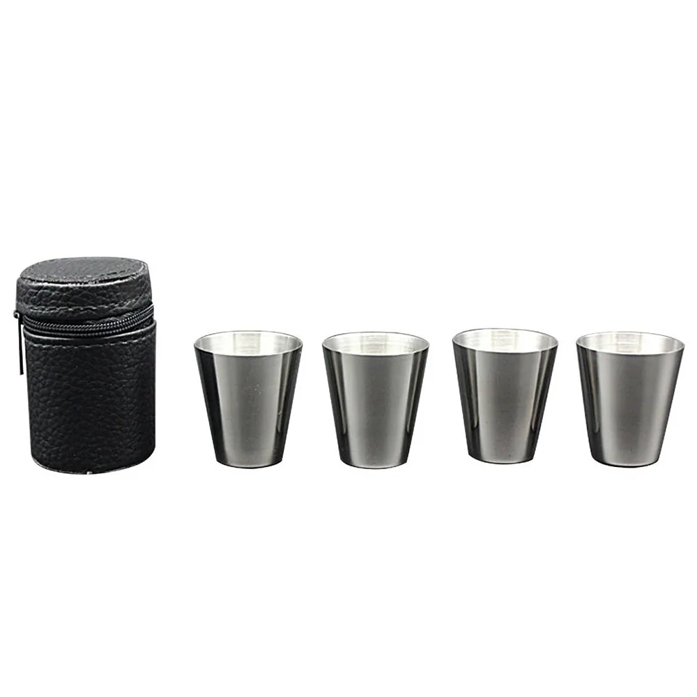 4Pcs/Set Outdoor Stainless Steel Travel Cup With Leather Wine Beer Tea Coffee Whiskey Drinking Cups Mug Camping Cup Dropshipping
4Pcs/Set Outdoor Stainless Steel Travel Cup With Leather Wine Beer Tea Coffee Whiskey Drinking Cups Mug Camping Cup Dropshipping