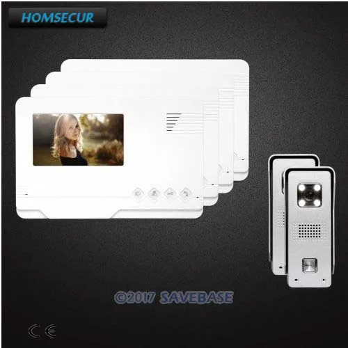 HOMSECUR 2V4 4.3" TFT LCD Video Door Phone Intercom System With CMOS 700TVLine Camera For Home Security
HOMSECUR 2V4 4.3" TFT LCD Video Door Phone Intercom System With CMOS 700TVLine Camera For Home Security