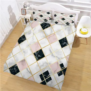 HELENGILI 3D Bedding Set Geometric Marble Print Duvet Cover Set Bedcloth with Pillowcase Bed Set Home Textiles #JH-05
HELENGILI 3D Bedding Set Geometric Marble Print Duvet Cover Set Bedcloth with Pillowcase Bed Set Home Textiles #JH-05