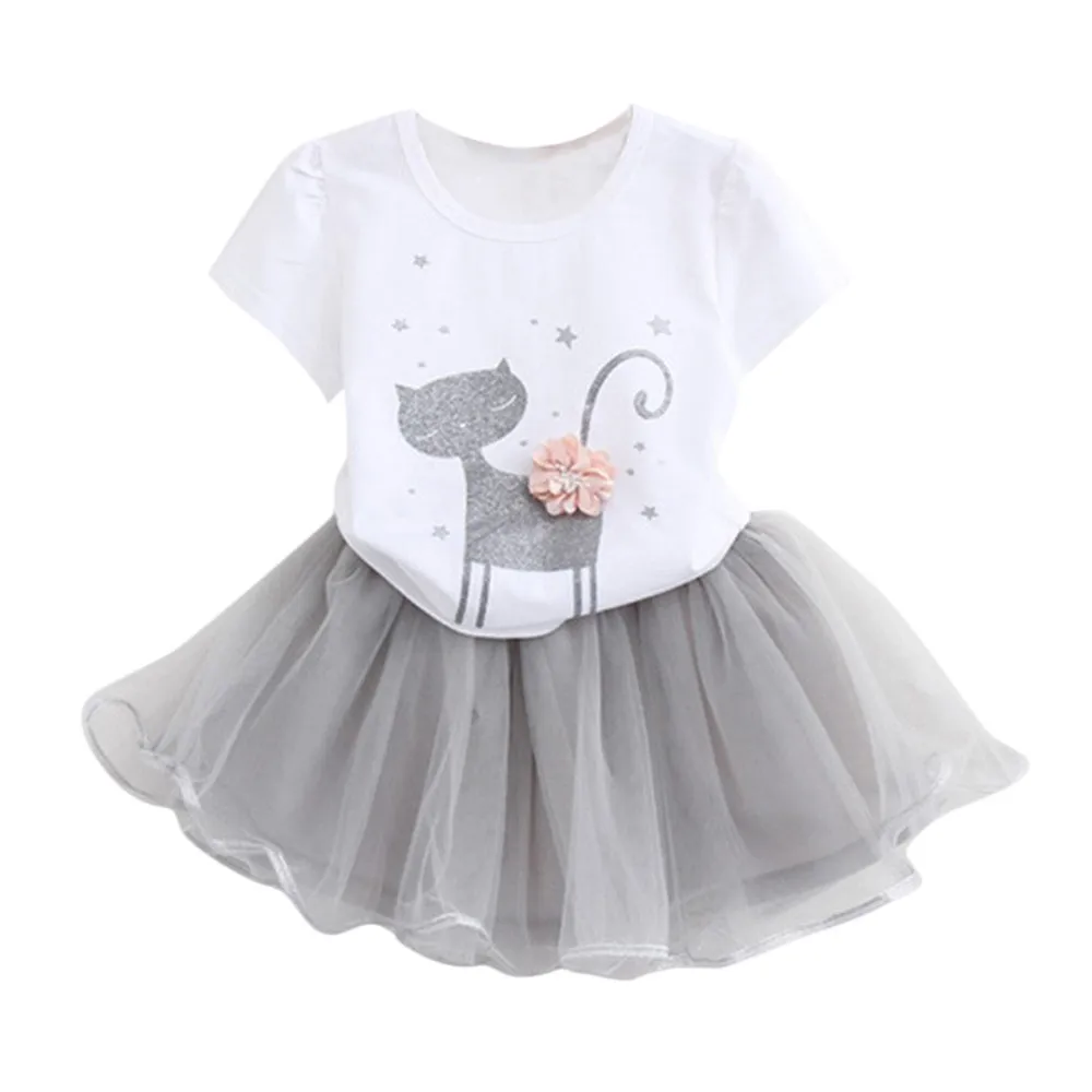 Girls Clothing Sets clothes girls Cartoon Little Kitten Printed Shirt Dress Set vetement fille Short Sleeve T-Shirt+Dress
Girls Clothing Sets clothes girls Cartoon Little Kitten Printed Shirt Dress Set vetement fille Short Sleeve T-Shirt+Dress