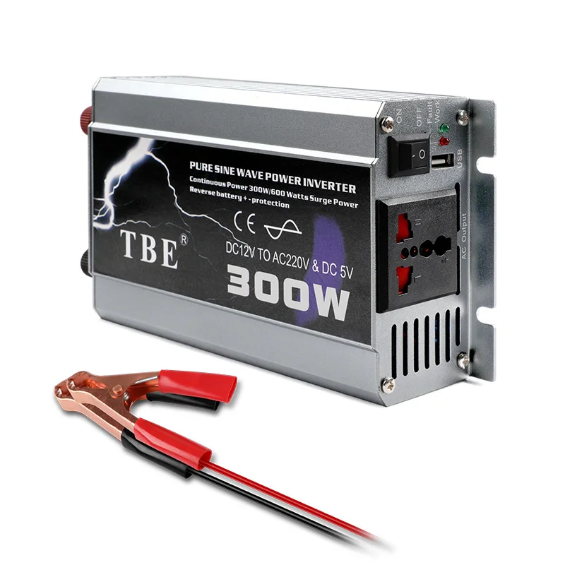 300W Pure Sine Wave Car Inverter DC 12V To Ac 220V 50Hz Auto Power Inverter for Camping Traveling Laptop Transformer Peak 600W
300W Pure Sine Wave Car Inverter DC 12V To Ac 220V 50Hz Auto Power Inverter for Camping Traveling Laptop Transformer Peak 600W
