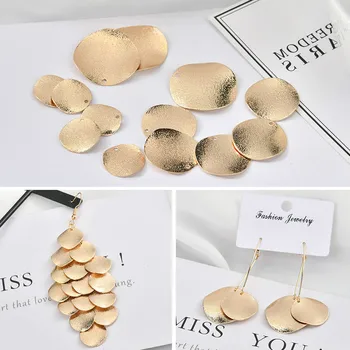 Copper hanging plated side hole wave flash sand texture frosted wafer single multi-layer earring pendant DIY ear accessories
Copper hanging plated side hole wave flash sand texture frosted wafer single multi-layer earring pendant DIY ear accessories