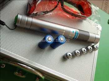 Super Powerful blue laser pointers 450nm 200000m 200w Flashlight Burning Match cutting paper plastic Burn cigarettes+Glasses