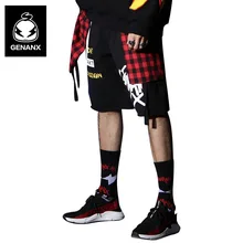 Genanx Brand Hip Hop Panelled Print Striped Plaid Ribbon Loose Straight Elastic Waist England Style Shorts Men Size M-XXL 
Genanx Brand Hip Hop Panelled Print Striped Plaid Ribbon Loose Straight Elastic Waist England Style Shorts Men Size M-XXL