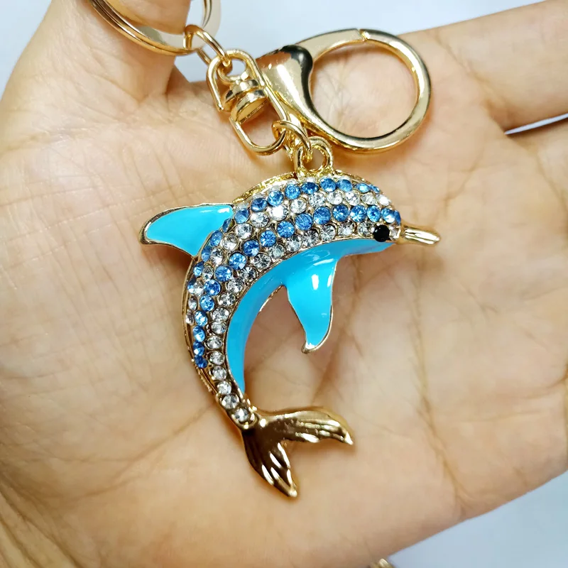 Rhinestone Pair Dolphin Sparkling Charm Keych Fashion Crystal Key Chains Women Bag Buckle Bag Pendant Car keys Metal pendant
Rhinestone Pair Dolphin Sparkling Charm Keych Fashion Crystal Key Chains Women Bag Buckle Bag Pendant Car keys Metal pendant