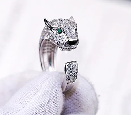 fashion designer Women Fashion 925 Sterling Silver Zircon animal panther Ring,adjustable size European style shape leopard ring
fashion designer Women Fashion 925 Sterling Silver Zircon animal panther Ring,adjustable size European style shape leopard ring