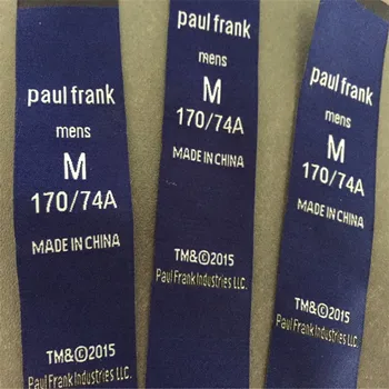 Customized 2.5*11cm garment damask woven size labels clothing neck numbers size labels, XS S M L XL XXL 3XL
Customized 2.5*11cm garment damask woven size labels clothing neck numbers size labels, XS S M L XL XXL 3XL