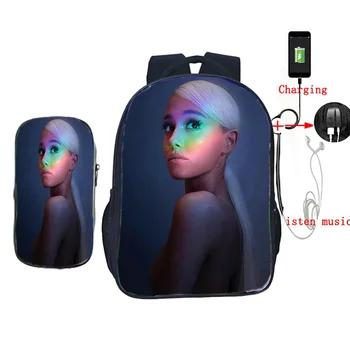 Ariana Grande 2 Pcs/set Backpack for Teenagers USB Charging Back to School Gift mochila Boys Girls Students Book Bags
Ariana Grande 2 Pcs/set Backpack for Teenagers USB Charging Back to School Gift mochila Boys Girls Students Book Bags