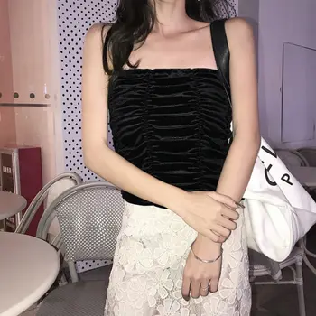 Liva Girl Retro Hipster Simple Stretch Slim Thin Light Wild Cute Sexy Strapless Velvet Tube Top Wrapped Chest Female F1
Liva Girl Retro Hipster Simple Stretch Slim Thin Light Wild Cute Sexy Strapless Velvet Tube Top Wrapped Chest Female F1