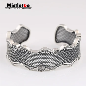 Mistletoe Authentic 925 Sterling Silver Lace of Love Bracelet Cuff, Clear CZ European Jewelry
Mistletoe Authentic 925 Sterling Silver Lace of Love Bracelet Cuff, Clear CZ European Jewelry