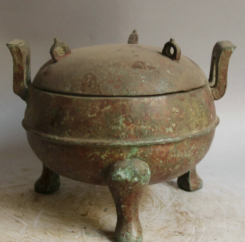 song voge gem S2156 11" Old Chinese Bronze 3 Foot Food Water Wine Ware Vessel Handle Pot Jar Crock
song voge gem S2156 11" Old Chinese Bronze 3 Foot Food Water Wine Ware Vessel Handle Pot Jar Crock