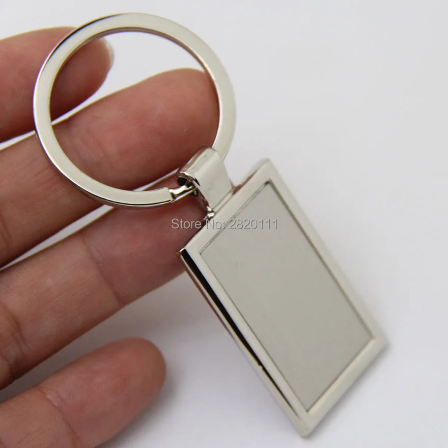Wholesale 10Pcs пустые металлические брелки для ключей рекламные с логотипом лазерные