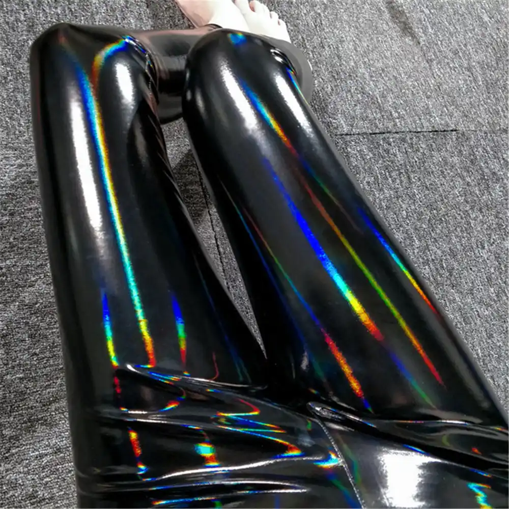 rainbow leather pants