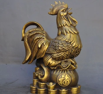 China Fengshui Brass Wealth Money Bag yuanbao Zodiac Animal Cock rooster Statue
China Fengshui Brass Wealth Money Bag yuanbao Zodiac Animal Cock rooster Statue
