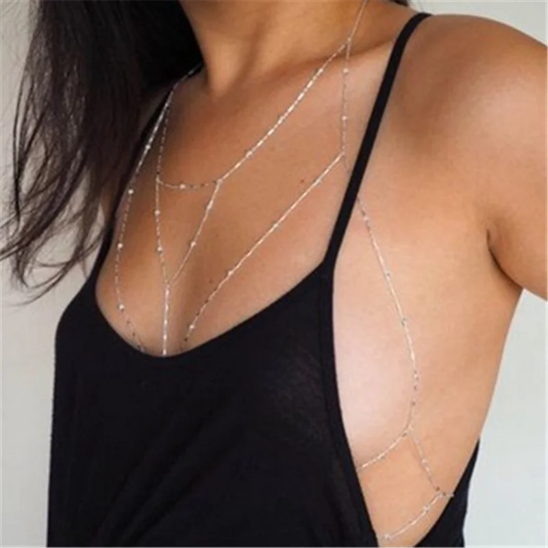 Boho Bra Chain necklace women Body Necklace Chain Personality Fashion Bralette beach summer jewelry
Boho Bra Chain necklace women Body Necklace Chain Personality Fashion Bralette beach summer jewelry