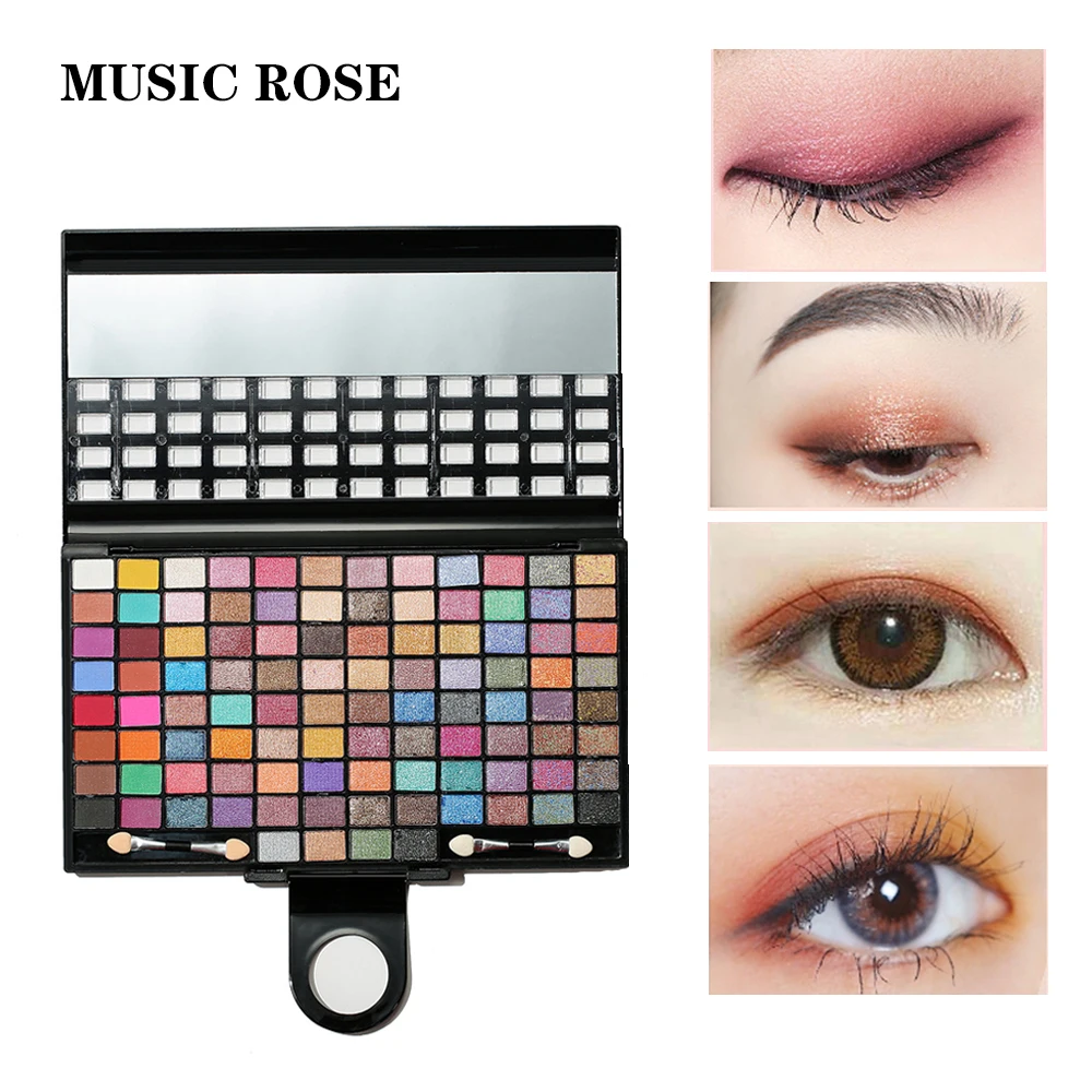MUSIC ROSE 100colors Matte Glitter Eye Shadow Palette Lasting Waterproof Eyeshadow Makeup Box With Mirror Profissional Comestics
MUSIC ROSE 100colors Matte Glitter Eye Shadow Palette Lasting Waterproof Eyeshadow Makeup Box With Mirror Profissional Comestics