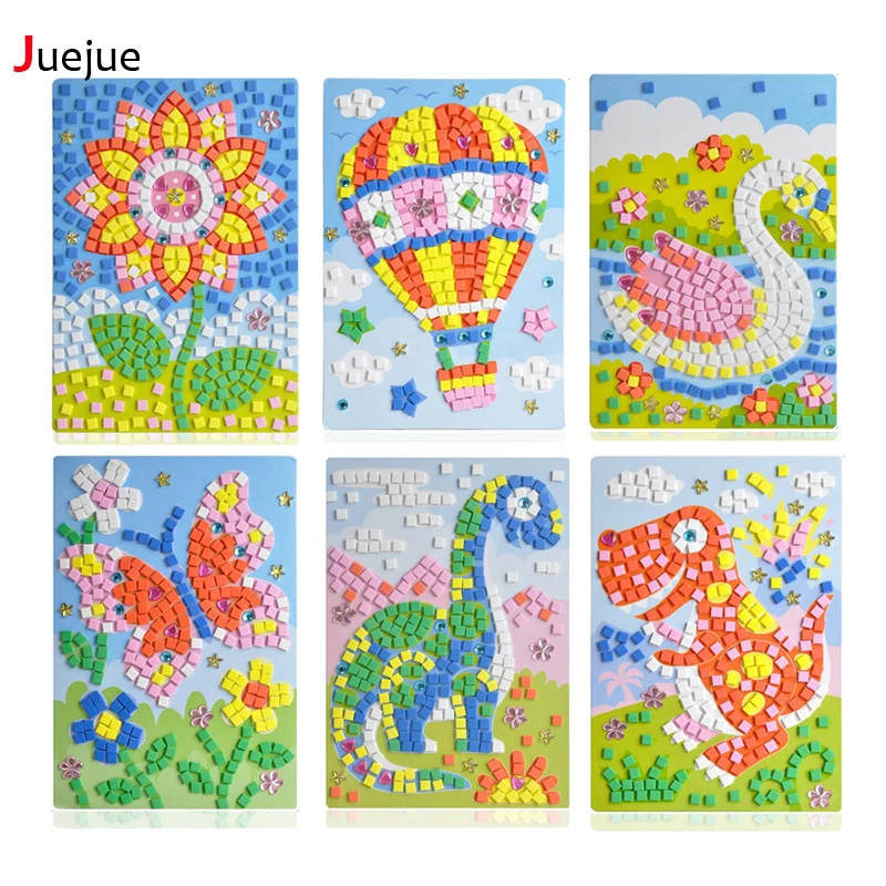 24 styles can be choose Lot 3D Mosaics Creative Sticker Game AnimalsTransport Arts Craft Puzzle for Kids EVA Educational Toy
24 styles can be choose Lot 3D Mosaics Creative Sticker Game AnimalsTransport Arts Craft Puzzle for Kids EVA Educational Toy