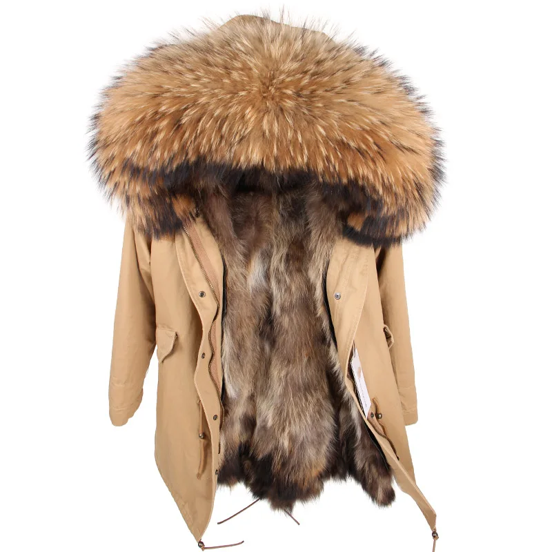 Women Parkas Real Natural Fur Winter Parka Raccoon Fur Collar Fox Fur Liner Jacket Coat
Women Parkas Real Natural Fur Winter Parka Raccoon Fur Collar Fox Fur Liner Jacket Coat