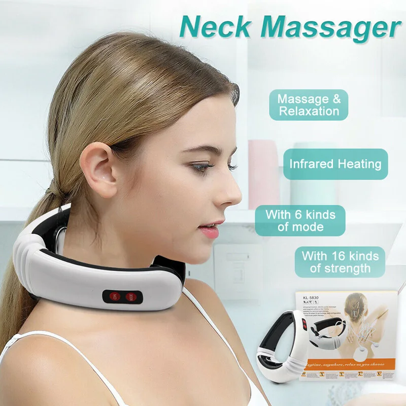 Electric Pulse Back and Neck Massager Far Infrared Heating Pain Relief Tool Health Care Relaxation Intelligent Cervical Massager
Electric Pulse Back and Neck Massager Far Infrared Heating Pain Relief Tool Health Care Relaxation Intelligent Cervical Massager