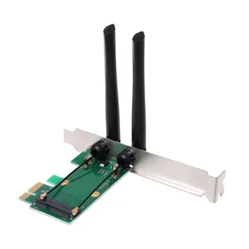 Wireless Network Card WiFi Mini PCI-E Express to PCI-E Adapter 2 Antenna External PC
Wireless Network Card WiFi Mini PCI-E Express to PCI-E Adapter 2 Antenna External PC