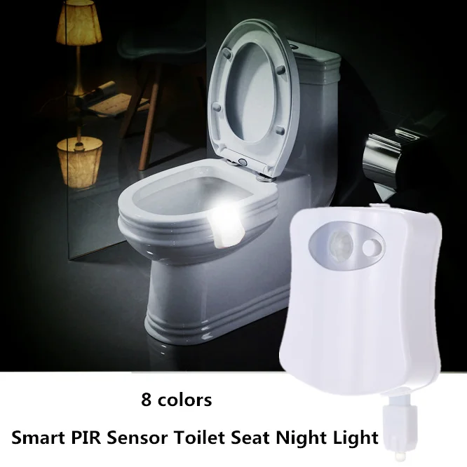 Smart PIR Motion Sensor Toilet Seat Night Light 8 Color Waterproof Backlight Toilet lamp LED Luminaria Lamp WC Toilet wall Light
Smart PIR Motion Sensor Toilet Seat Night Light 8 Color Waterproof Backlight Toilet lamp LED Luminaria Lamp WC Toilet wall Light