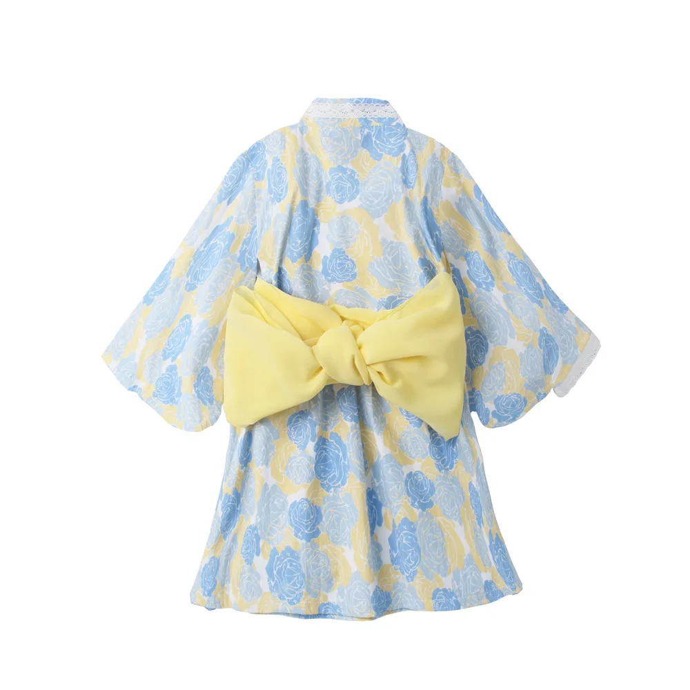 Roupas Étnicas Bebé Menina Macacão Estilo Japonês Kawaii Meninas Floral  Impressão Kimono Vestido Para Crianças Traje Infantil Yukata Roupa Asiática  De $169,37