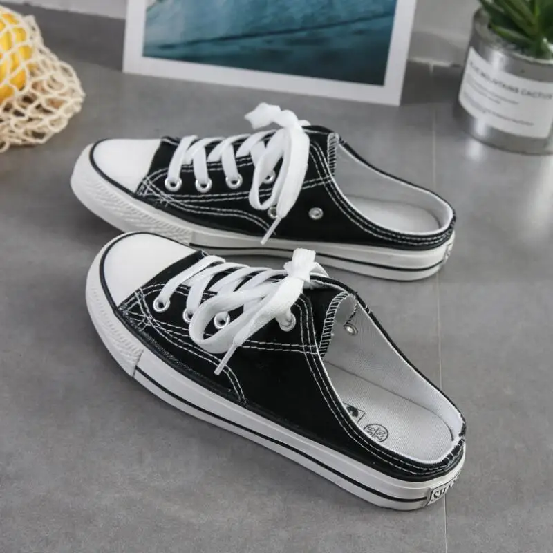Half heel flat canvas shoes women 2019 summer new wild half drag lazy shoes woman Street beat cloth shoes black yellow
Half heel flat canvas shoes women 2019 summer new wild half drag lazy shoes woman Street beat cloth shoes black yellow