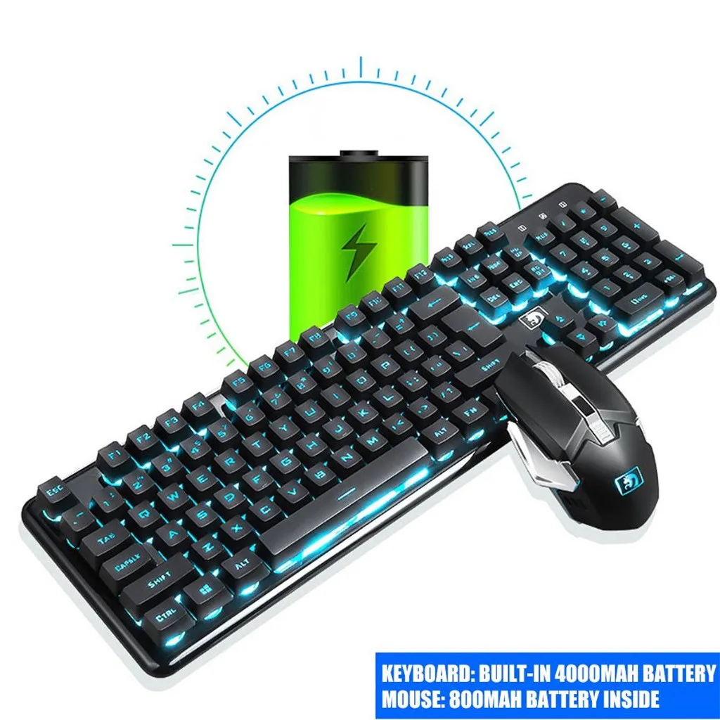 CARPRIE Wireless Mechanical Keyboard and Mouse Rechargeable Game Set Combo Standard for PC Laptop 2.4G wireless Keyboard J01
CARPRIE Wireless Mechanical Keyboard and Mouse Rechargeable Game Set Combo Standard for PC Laptop 2.4G wireless Keyboard J01