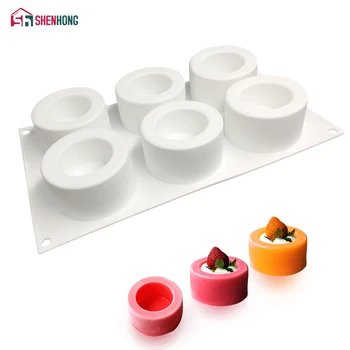 Shenhong 6 Holes Pudding Cup Art Cake Mould Pan 3D Silicone Mold Mousse Silikonowe Chocolate Moule Baking
Shenhong 6 Holes Pudding Cup Art Cake Mould Pan 3D Silicone Mold Mousse Silikonowe Chocolate Moule Baking