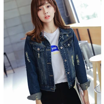 2017 Brand Fashion Jeans Jacket Women spring/Autumn Hand Brush Long Sleeve Stretch Short Denim Jacket Coat high quality
2017 Brand Fashion Jeans Jacket Women spring/Autumn Hand Brush Long Sleeve Stretch Short Denim Jacket Coat high quality
